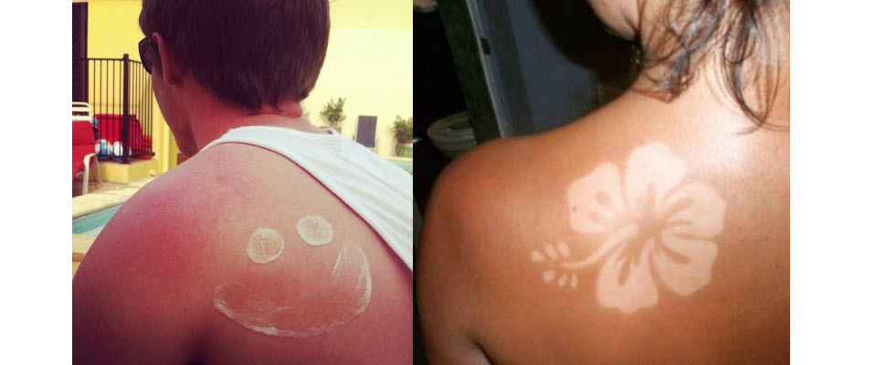 夏天就是要日光浴，超Fashion曬痕現身囉！