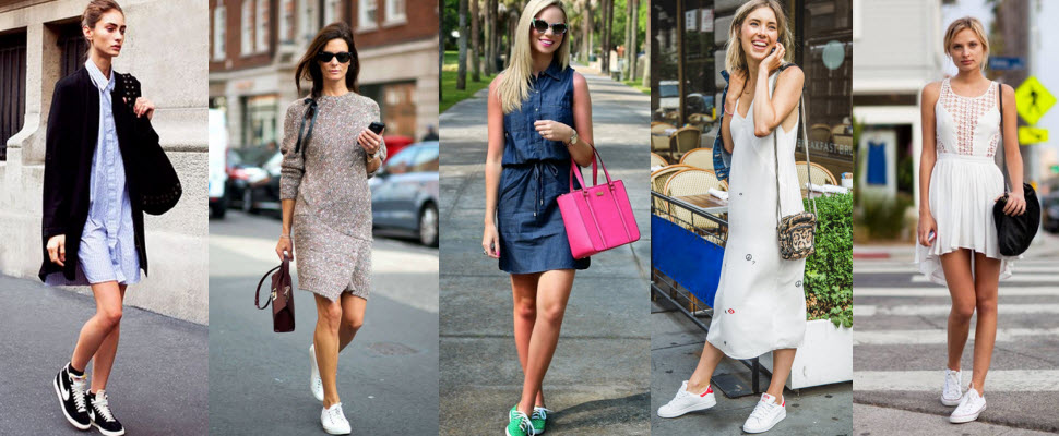 洋裝X運動鞋，時尚百搭又很舒適