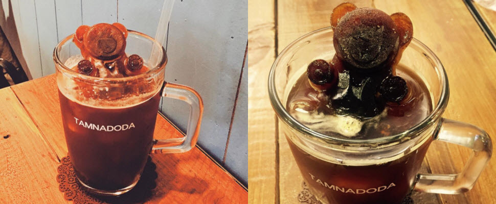 超級卡哇伊～熊熊造型咖啡冰塊，放在牛奶裡超搭的！