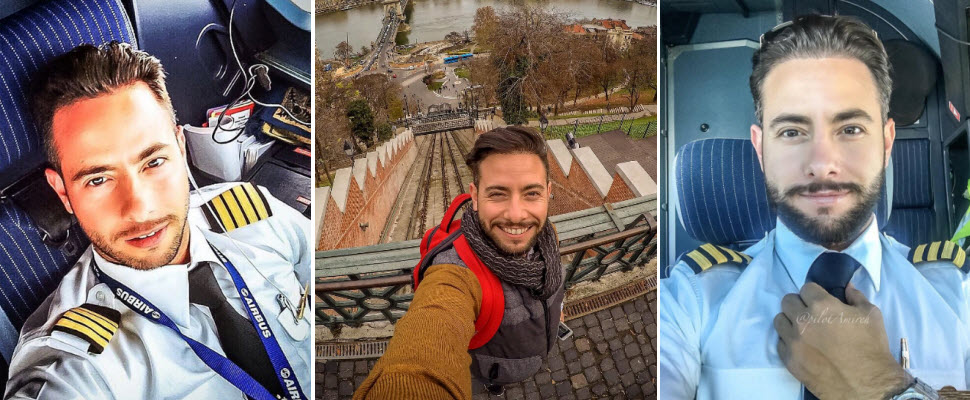 真的是女孩理想情人，不但長得帥而且還是一名機師喔～