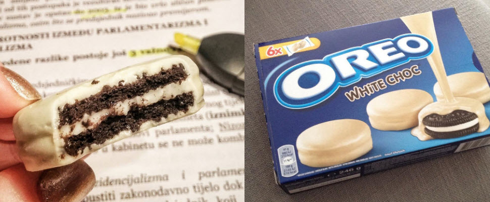 濃郁的OREO白巧克力總是給人百分百的滿足，填進心坎裡～