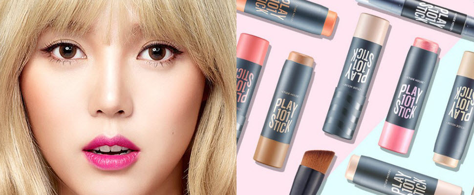 底妝、遮瑕、頰彩隨意混合，輕鬆打造出小V臉！