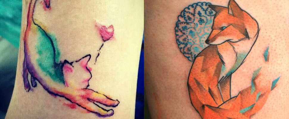 真假？用防水眼線筆就可以DIY，簡單又夢幻的水彩刺青！