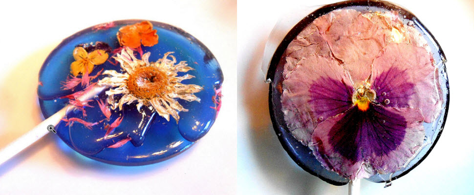 把花朵藏進棒糖裡，滿足你的味覺與視覺