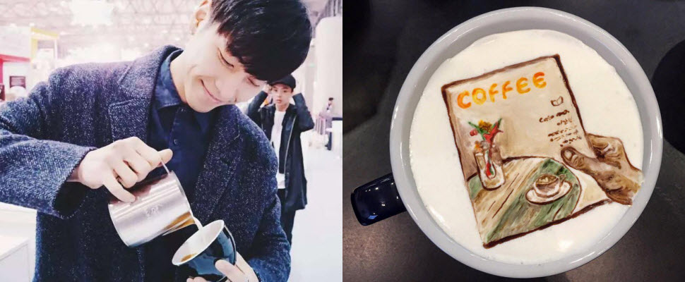 戀愛了❤韓國帥哥超強拉花，再來三杯拿鐵都OK！