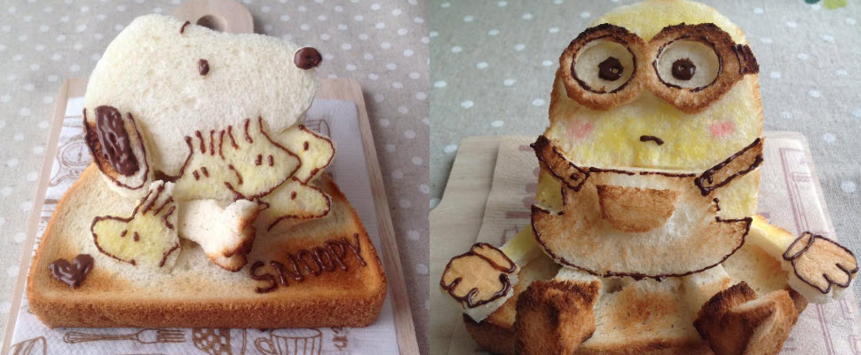 充滿活力的早餐，卡通紛紛跳起來跟你說早安！