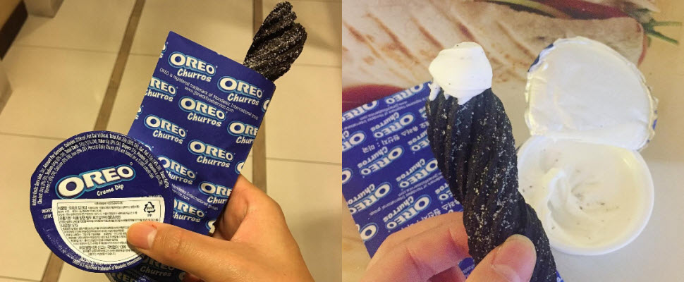 吉拿棒竟然推出OREO口味，以後看電影又多了一個選擇囉～