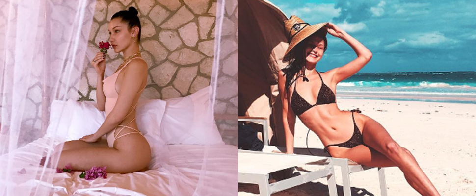 如何駕馭八零年代的高腰泳裝？讓Bella Hadid火辣為女孩示範