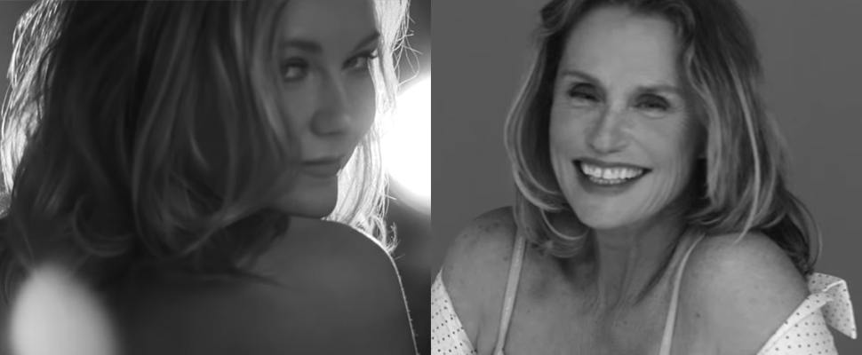 Calvin Klein打破年齡疆界，攜手傳奇超模勞倫杭特出鏡拍攝女性內衣廣告