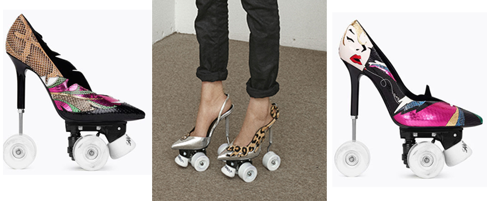 設計師耍幽默，早秋扮潮來一雙Saint Laurent高跟溜冰鞋～