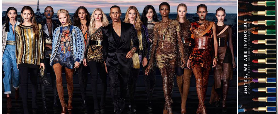 【擠牙膏最終章】設計師率12超模，恭迎Balmain聯名唇膏