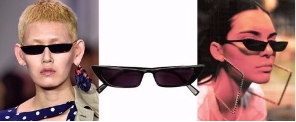 下一波墨鏡夯款，鏡片越小越時髦（肉餅臉妹子要哭了～）