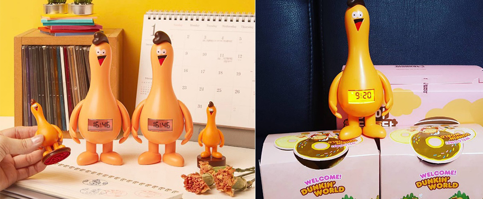 韓國Dunkin Donuts又來放火囉～跟上潮流的雞鬧鐘好萌喔！
