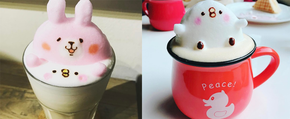 少女心大爆發的3D立體拉花，就算不喜歡喝咖啡也要來一杯