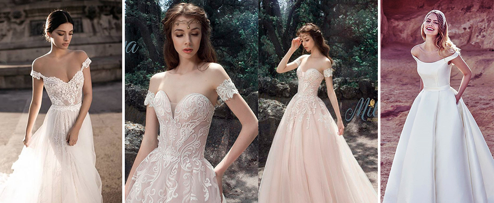 據說是今年最夯款，「卡肩式婚紗」又仙又能瘦手臂