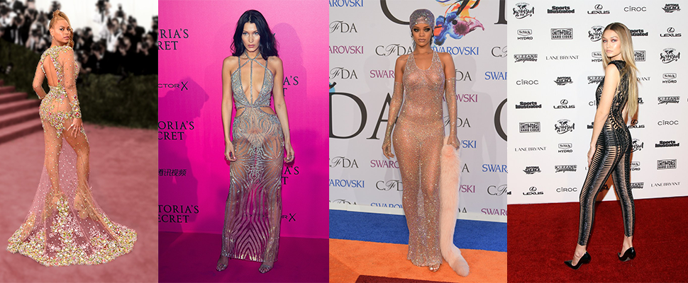 深似海的事業線已不夠看，吸睛搶眼的底褲外穿才是紅毯新焦點！7位靠底褲秒殺鏡頭的歐美女星一次看