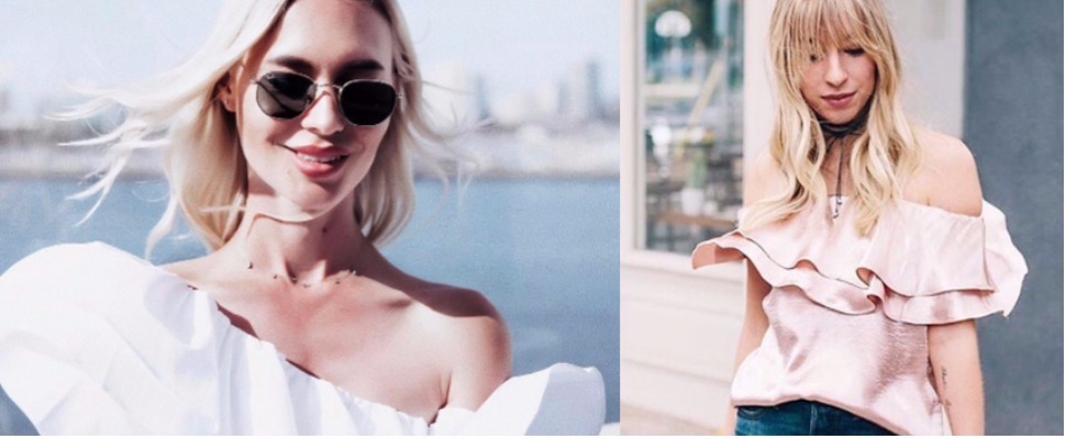 春夏必備的荷葉邊露肩上衣，浪漫俏麗15款讓妳一次穿好穿滿！