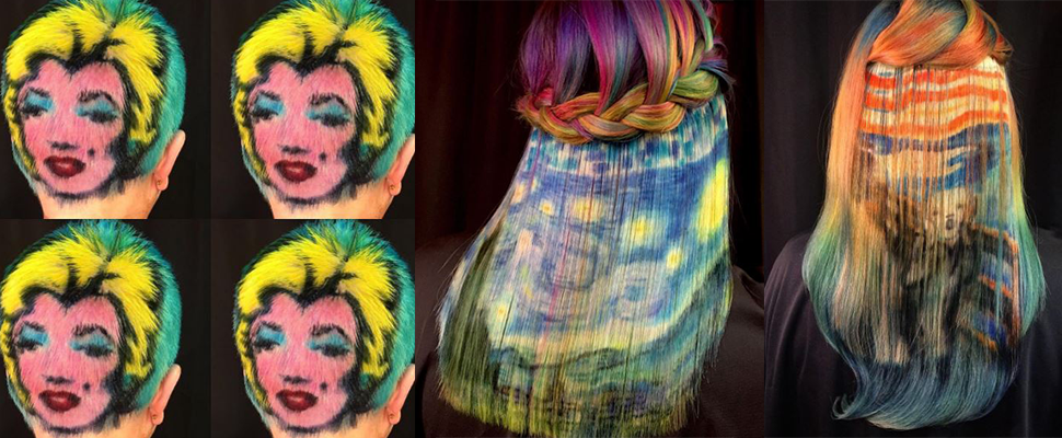 漸層染髮已不稀奇，頭上頂著一幅世界名畫才是新潮流！