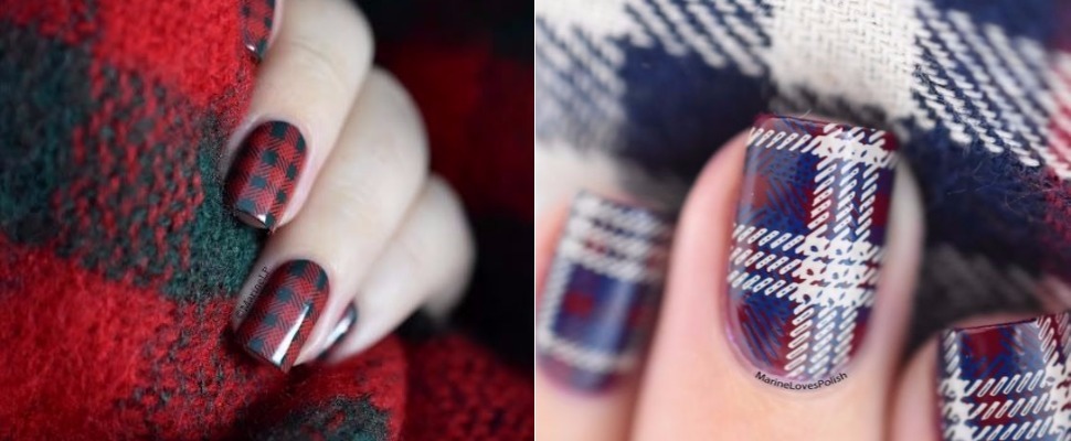 把秋冬最夯的格紋放在指尖上，立馬預約美甲師時間！