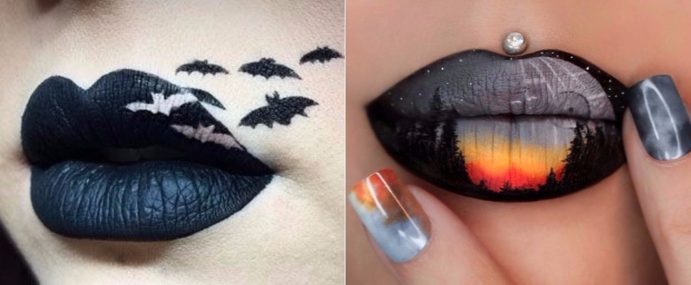 女孩想好怎麼慶祝萬聖節了嗎？畫個鬼怪唇妝來應應景吧～