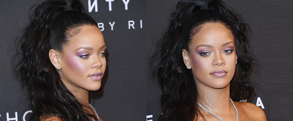 歐美高光妝有新招～「紫色打亮」蕾哈娜示範給你看！